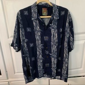 Vintage Pineapple Express Blue Hawaiian Shirt